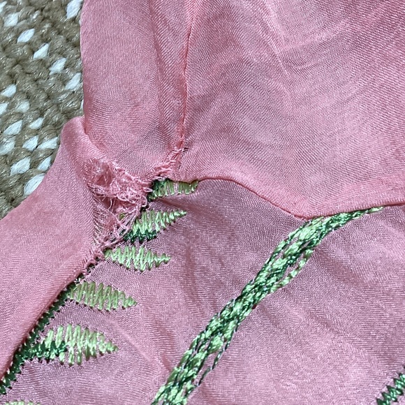 Kaktus Floral Embroidered Sheer Blouse in Pink flaw - Picture 13 of 13